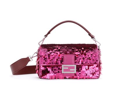 pink sequin fendi baguette|fendi baguette denim.